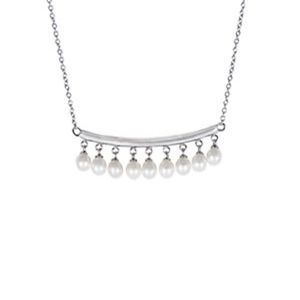 Sterling Silver and Genuine Pearl Necklace